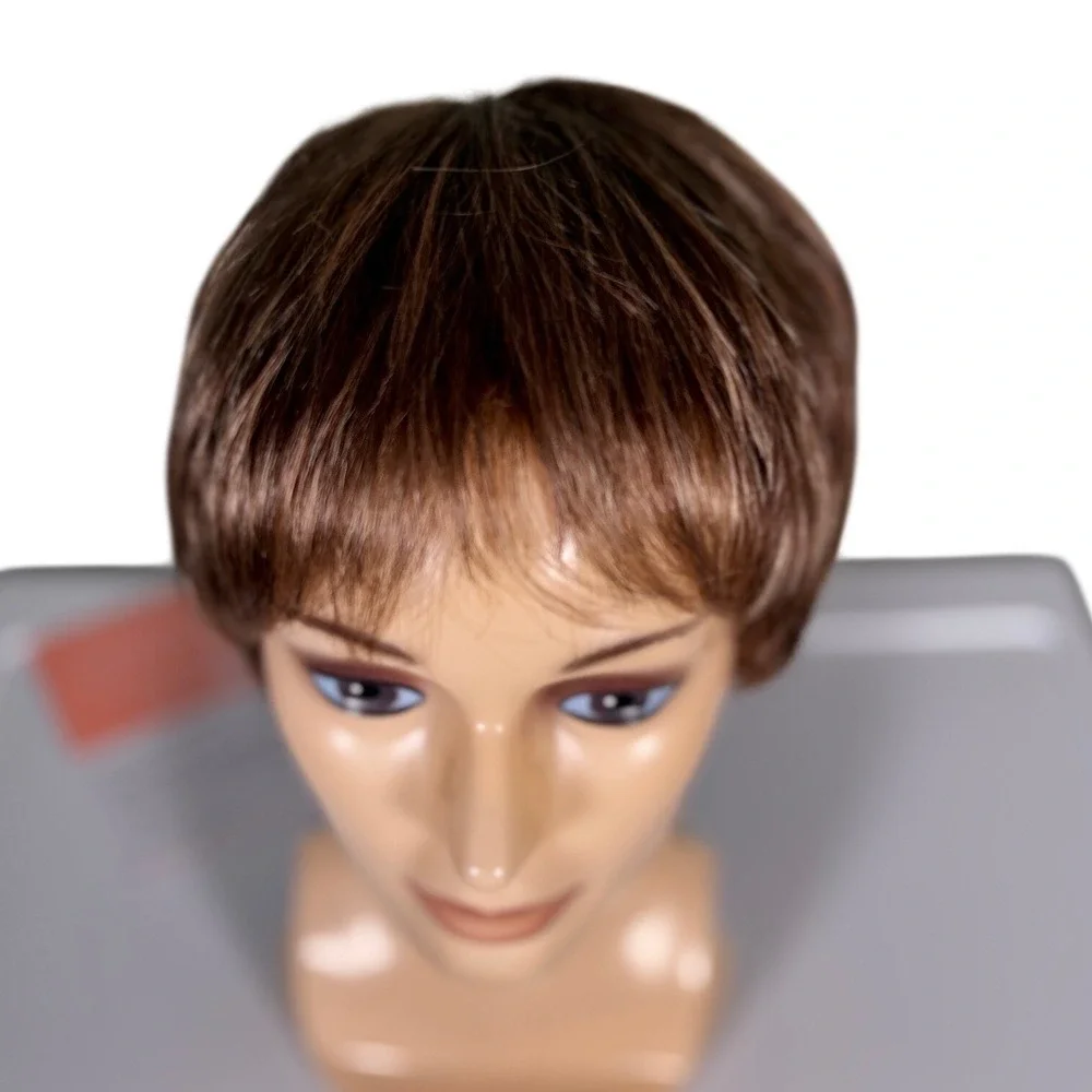 Henry Margu Petite Faith Synthetic Wig 8/14H Brown NWT Pixie‎ Cut